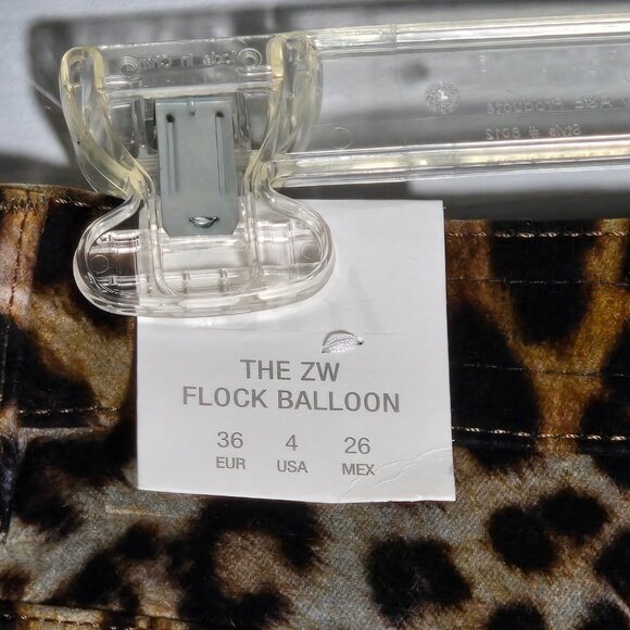 ZARA FLOCKED ANIMAL PRINT PANTS ZW COLLECTION LIMITED EDITION - Picture 4 of 6